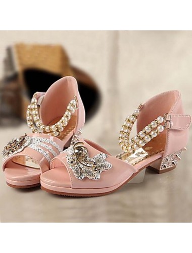 Girls' Shoes Slipper Princess Crystals Shoes Dress shoes Wedding / Dress/Performance Heels Sandals Latin shoes Heels  