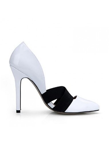 Women's Spring / Summer / Fall / Winter Heels / Pointed Toe Patent Leather Dress Stiletto Heel Gore White