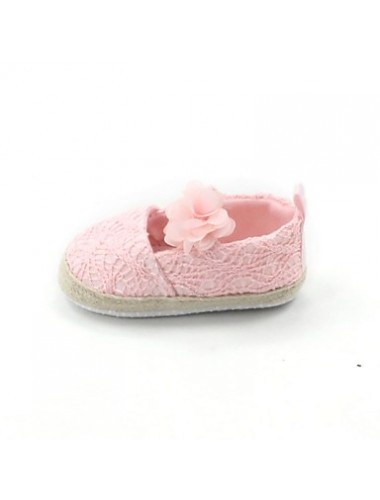 Girl's Flats Spring / Fall First Walkers Lace / Fabric / Wool Outdoor / Casual Flat Heel Flower / Slip-on Pink  