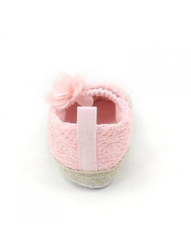 Girl's Flats Spring / Fall First Walkers Lace / Fabric / Wool Outdoor / Casual Flat Heel Flower / Slip-on Pink  