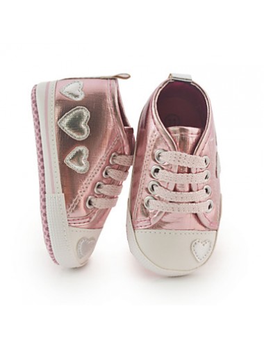 Boy's Flats Spring / Fall / Winter First Walkers / Crib Shoes Synthetic Casual Flat Heel Applique Pink / Silver  