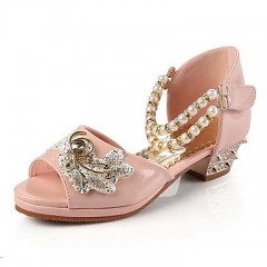 Girls' Shoes Slipper Princess Crystals Shoes Dress shoes Wedding / Dress/Performance Heels Sandals Latin shoes Heels  