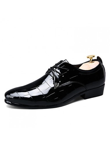 Men's Shoes Office & Career/Party & Evening/Casual Fashion Patent Leather Oxfords Shoes Black/Red 38-43  