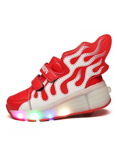 LED's Shoes Girl's Flats Summer Roller Skate Shoes PU Casual Flat Heel LED Blue / Yellow / Red Others  