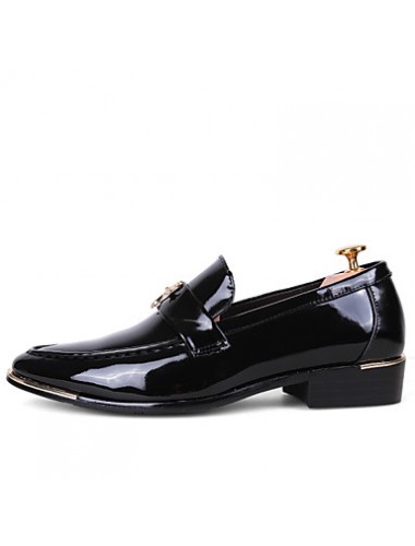 Men's Shoes Pointed Patent Leather Fashion Shoes Wedding / Leisure / Banquet Black Red Yellow  