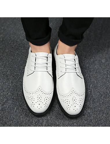 Men's Shoes Casual PU Oxfords Black / White  