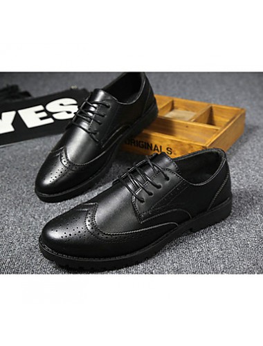 Men's Shoes Casual PU Oxfords Black / White  