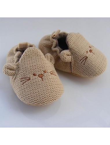 Boy's Flats Spring / Fall / Winter First Walkers / Crib Shoes Cotton / Customized Materials / Wool Athletic Flat Heel Gore Brown  