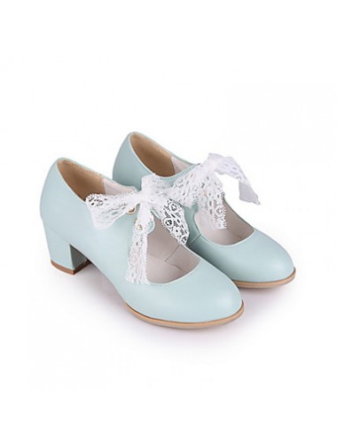 Girls' Shoes Casual Heels/Round Toe  Pumps/Heels Blue/Pink/White  