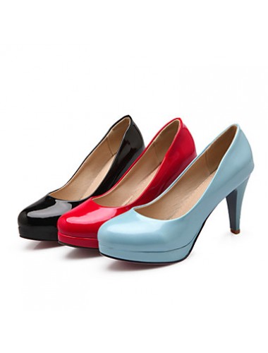 Women's Shoes Patent Leather Stiletto Heel Round Toe Pumps Dress More Colors available