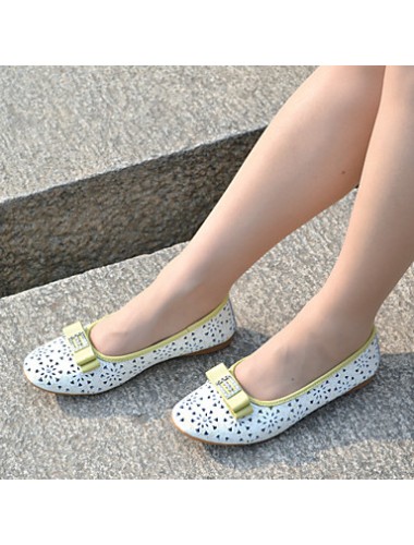 Women's Spring / Summer Comfort / Ballerina Leather Outdoor / Casual Flat Heel Bowknot / Sparkling GlitterBlue / Yellow / Green / Red /