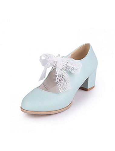 Girls' Shoes Casual Heels/Round Toe  Pumps/Heels Blue/Pink/White  