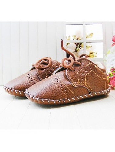 Boy's Flats Spring / Fall / Winter First Walkers / Crib Shoes Leatherette Party & Evening Flat Heel Lace-up Brown  