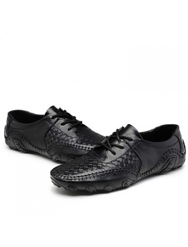 Men's Shoes Casual Leather Oxfords Black / Brown  