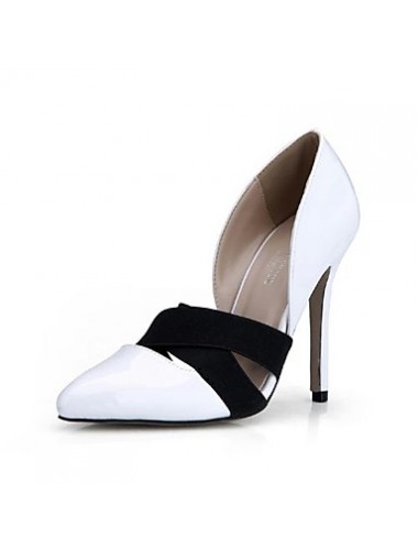 Women's Spring / Summer / Fall / Winter Heels / Pointed Toe Patent Leather Dress Stiletto Heel Gore White