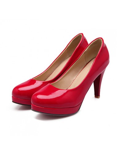 Women's Shoes Patent Leather Stiletto Heel Round Toe Pumps Dress More Colors available