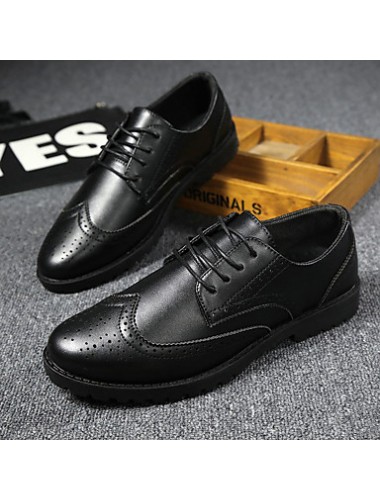 Men's Shoes Casual PU Oxfords Black / White  