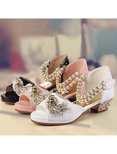 Girls' Shoes Slipper Princess Crystals Shoes Dress shoes Wedding / Dress/Performance Heels Sandals Latin shoes Heels  