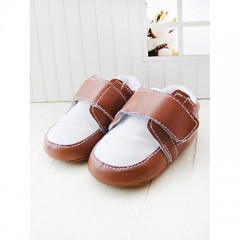 Boy's Flats Spring / Fall / Winter First Walkers / Crib Shoes Leatherette Party & Evening Flat Heel Magic Tape Brown  