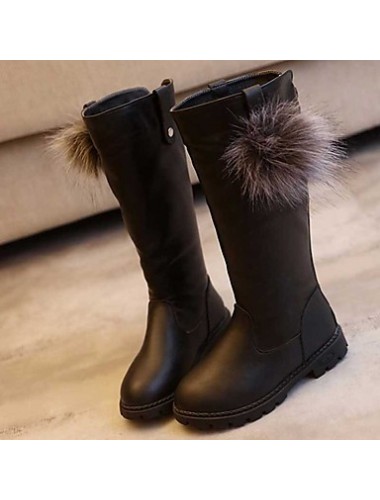 Girl's Boots Spring / Fall / Winter Snow Boots / Motorcycle Boots / Bootie / Comfort Leather Outdoor / Casual Slip-on  