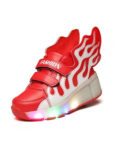 LED's Shoes Girl's Flats Summer Roller Skate Shoes PU Casual Flat Heel LED Blue / Yellow / Red Others  