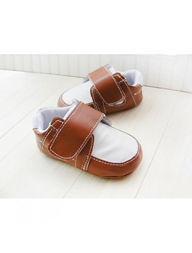 Boy's Flats Spring / Fall / Winter First Walkers / Crib Shoes Leatherette Party & Evening Flat Heel Magic Tape Brown  