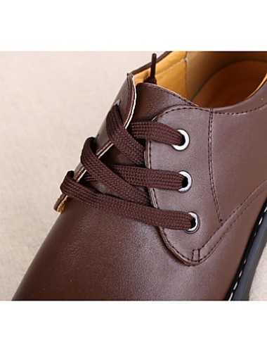 Men's Shoes Casual Leather Oxfords Brown  