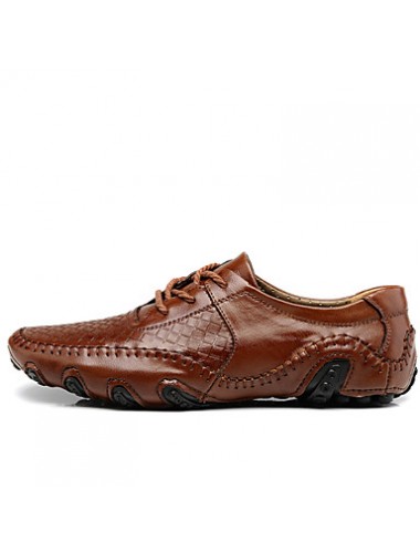 Men's Shoes Casual Leather Oxfords Black / Brown  