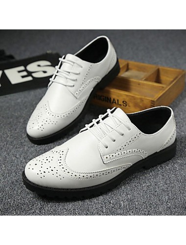 Men's Shoes Casual PU Oxfords Black / White  