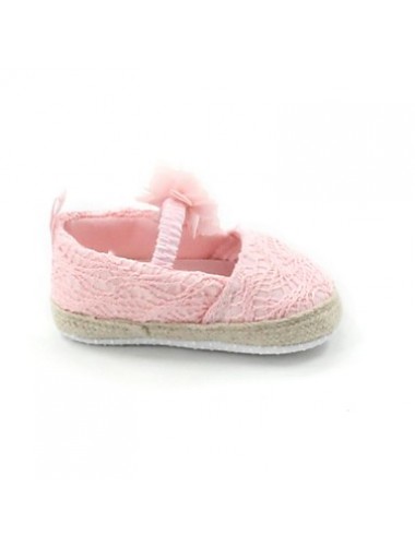 Girl's Flats Spring / Fall First Walkers Lace / Fabric / Wool Outdoor / Casual Flat Heel Flower / Slip-on Pink  