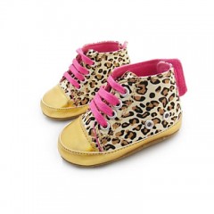 Girl's Flats Spring / Fall / Winter First Walkers / Crib Shoes Twill Athletic Flat Heel Animal Print Animal Print  