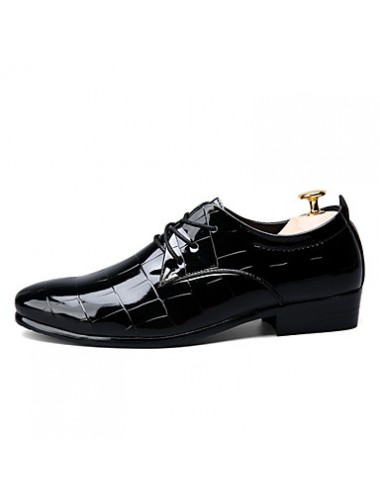 Men's Shoes Office & Career/Party & Evening/Casual Fashion Patent Leather Oxfords Shoes Black/Red 38-43  