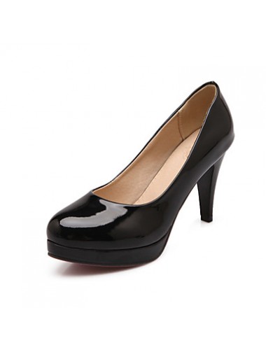 Women's Shoes Patent Leather Stiletto Heel Round Toe Pumps Dress More Colors available