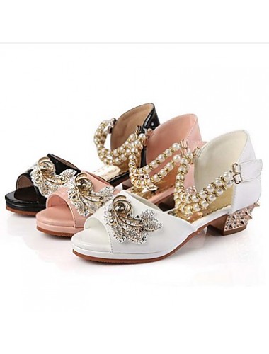 Girls' Shoes Slipper Princess Crystals Shoes Dress shoes Wedding / Dress/Performance Heels Sandals Latin shoes Heels  