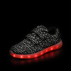 Kid Boy Girl Unisex Upgraded USB Charging 7 Colors LED Led Glow Shoe Breathable Sport Shoes Flashing Sneakers  Luminous  
