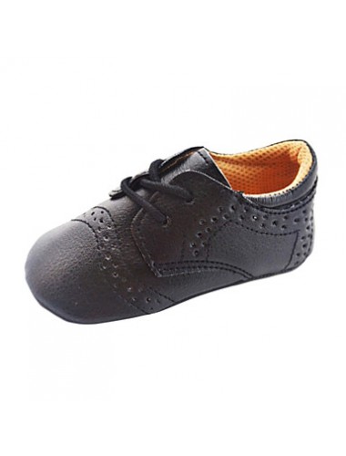 Boy's Flats Spring / Fall / Winter First Walkers / Crib Shoes Leatherette Casual Flat Heel Lace-up Brown / White  