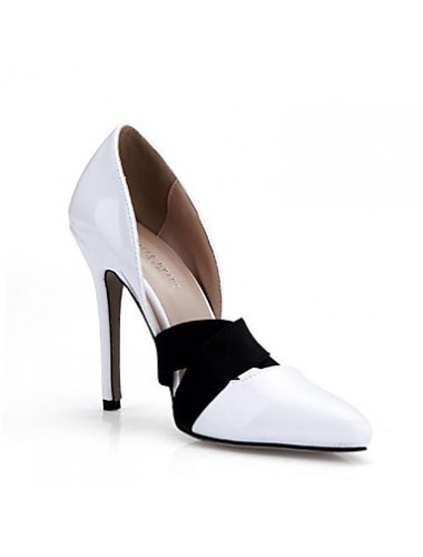 Women's Spring / Summer / Fall / Winter Heels / Pointed Toe Patent Leather Dress Stiletto Heel Gore White