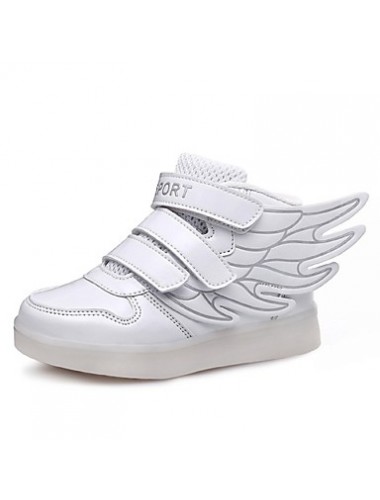 Girl's LED Shoes Sneakers Comfort / Flats Athletic / Casual / Magic Tape / wings / LED Blue / Pink / Red / White  