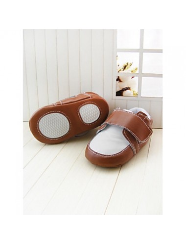 Boy's Flats Spring / Fall / Winter First Walkers / Crib Shoes Leatherette Party & Evening Flat Heel Magic Tape Brown  