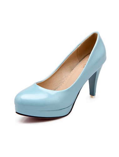 Women's Shoes Patent Leather Stiletto Heel Round Toe Pumps Dress More Colors available