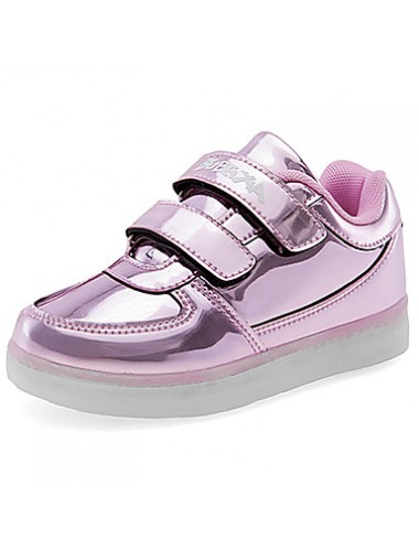 LED's Shoes Girl's Flats Summer Comfort PU Casual Flat Heel LED Black / Pink / Purple / Silver / Gold Others  