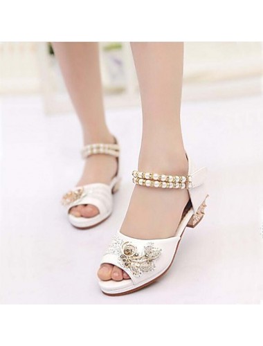 Girls' Shoes Slipper Princess Crystals Shoes Dress shoes Wedding / Dress/Performance Heels Sandals Latin shoes Heels  