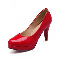 Women's Shoes Patent Leather Stiletto Heel Round Toe Pumps Dress More Colors available