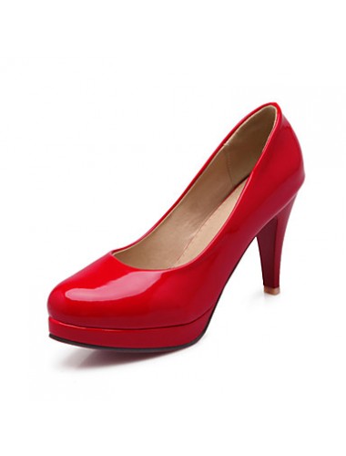 Women's Shoes Patent Leather Stiletto Heel Round Toe Pumps Dress More Colors available